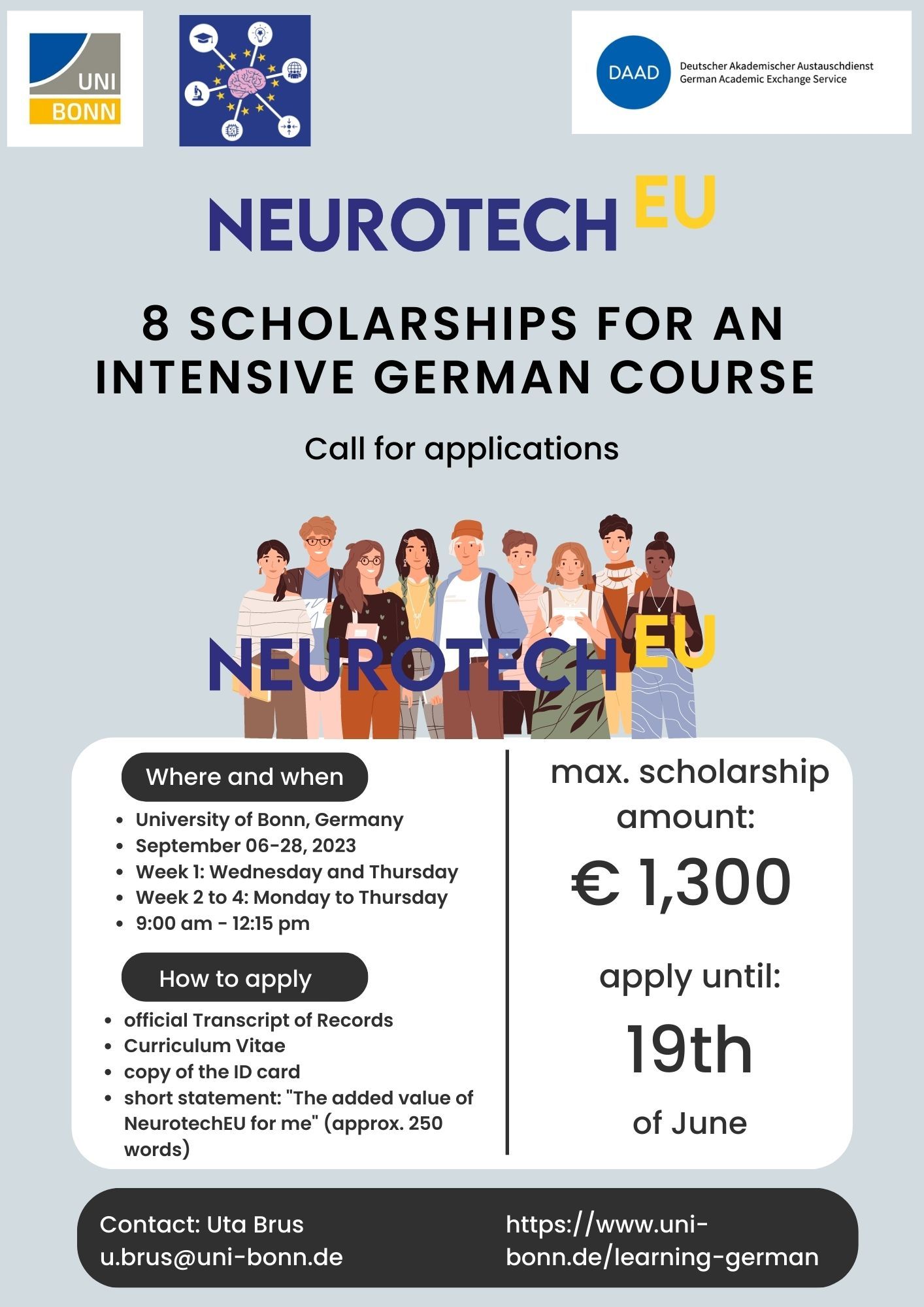 Call for applications Intensive German Course 9 2023 1