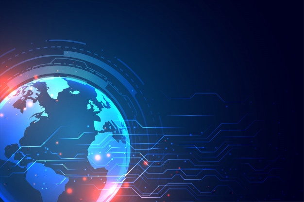 technology background with earth circuit diagram 1017 19385